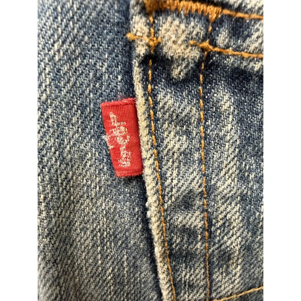 Levis 505 Jeans Mens 40x30 Blue Vintage Fade Distressed Regular‎ Fit